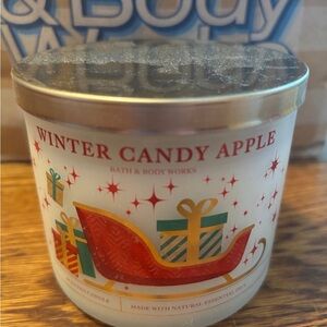 Bath & Body Works Winter Candy Apple Candle - Red, Green, Gold